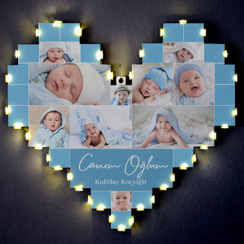 Custom Baby Photo Collage Love Lights