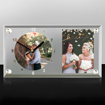 Custom Photo Crystal Table Clock