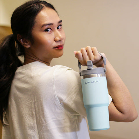 Outerbloom Personalized  Tumbler Titan Light Cyan - 500 mL