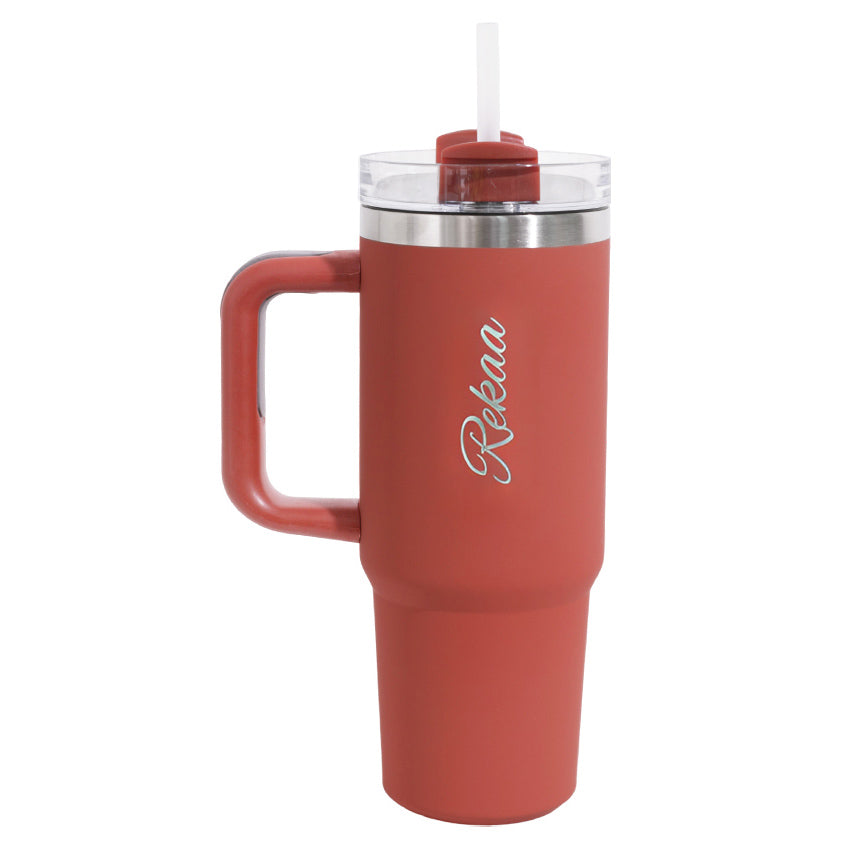 Outerbloom Personalized Tumbler Titan Terra Sunset with Straw - 900 mL