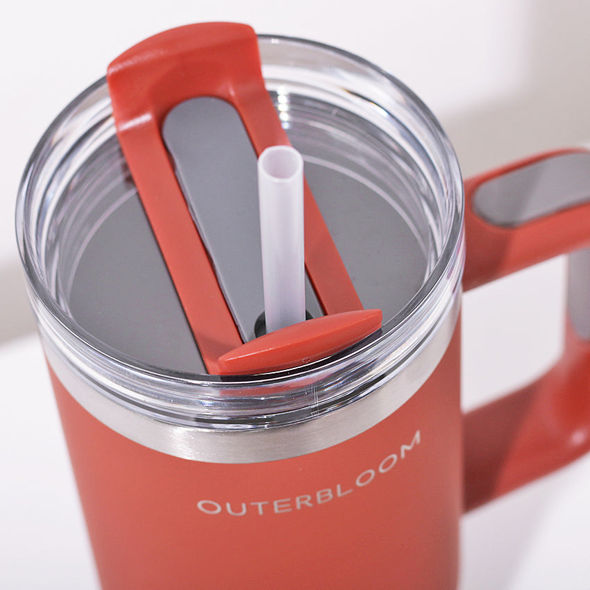 Outerbloom Personalized Tumbler Titan Terra Sunset with Straw - 900 mL