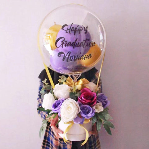 Violet Victory Balloon Artificial