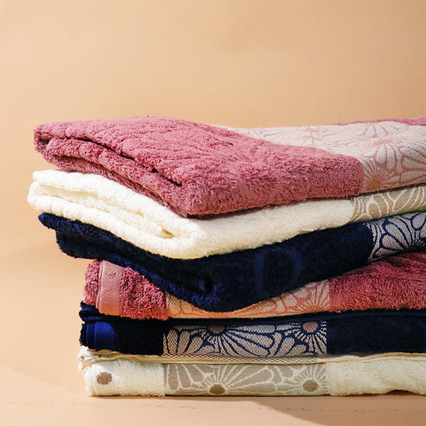 Single Set Sunny Bloom White Towel