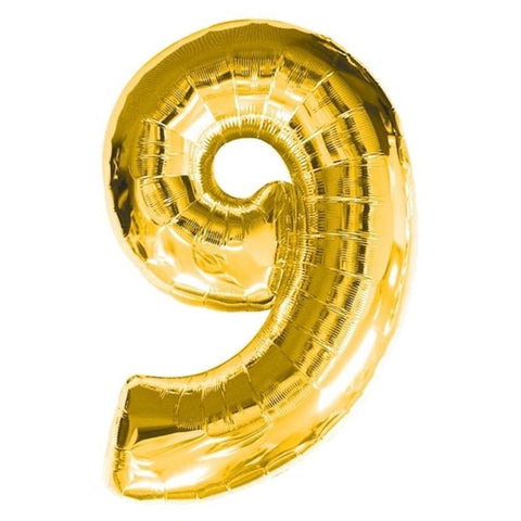 Jumbo Gold Number Foil Balloon 0-9