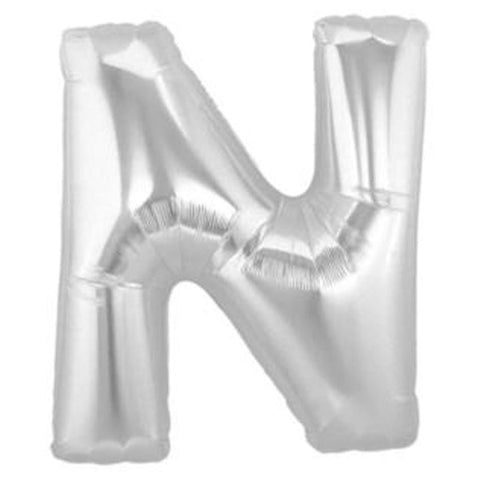 Silver Alphabet Foil Balloon A-Z