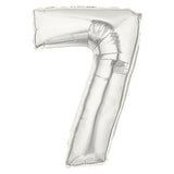 Silver Number Foil Balloon 0-9