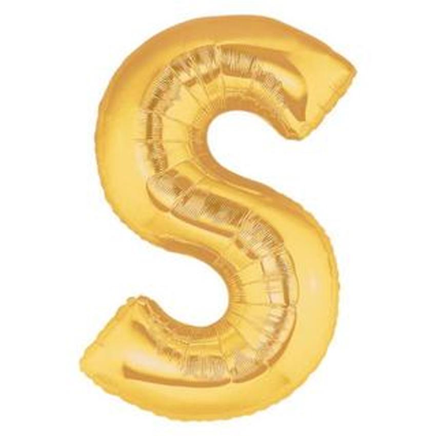 Gold Alphabet Foil Balloon A-Z
