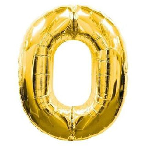 Jumbo Gold Number Foil Balloon 0-9