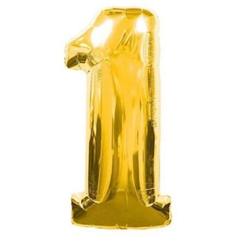 Gold Number Foil Balloon 0-9