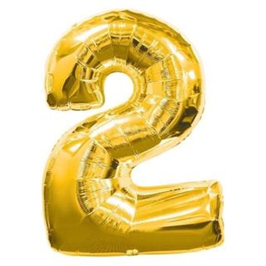 Jumbo Gold Number Foil Balloon 0-9