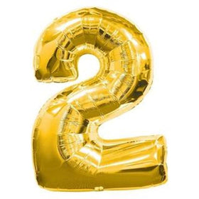 Jumbo Gold Number Foil Balloon 0-9