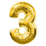 Gold Number Foil Balloon 0-9