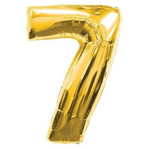 Gold Number Foil Balloon 0-9