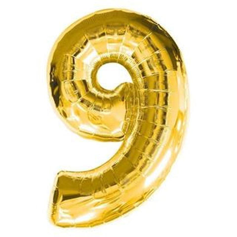 Gold Number Foil Balloon 0-9