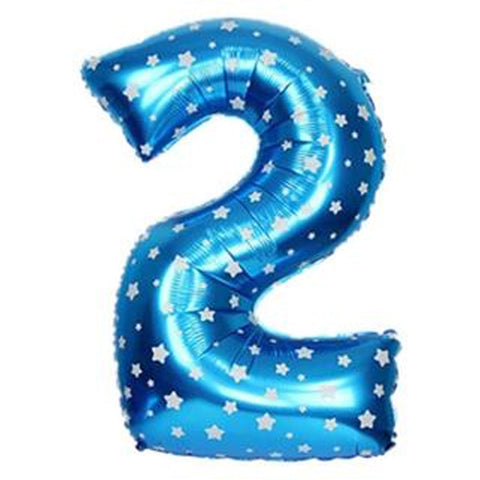 Jumbo Blue Number Foil Balloon 0-9