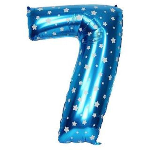 Jumbo Blue Number Foil Balloon 0-9