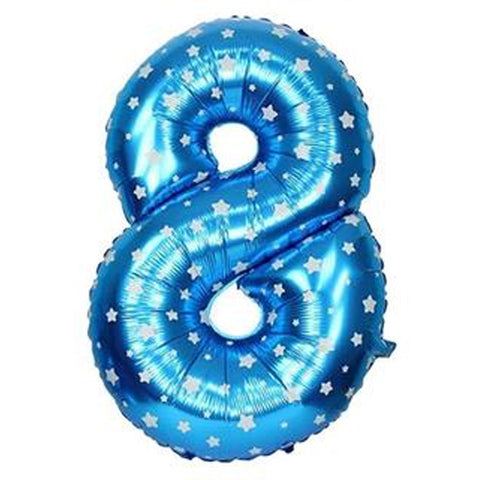 Jumbo Blue Number Foil Balloon 0-9
