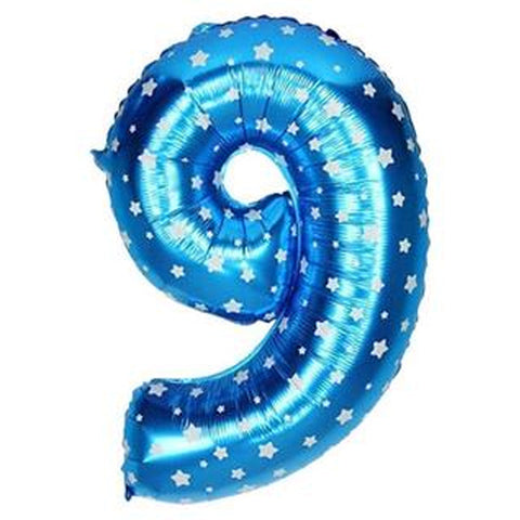 Jumbo Blue Number Foil Balloon 0-9