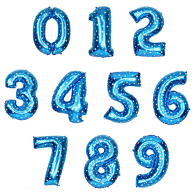 Jumbo Blue Number Foil Balloon 0-9