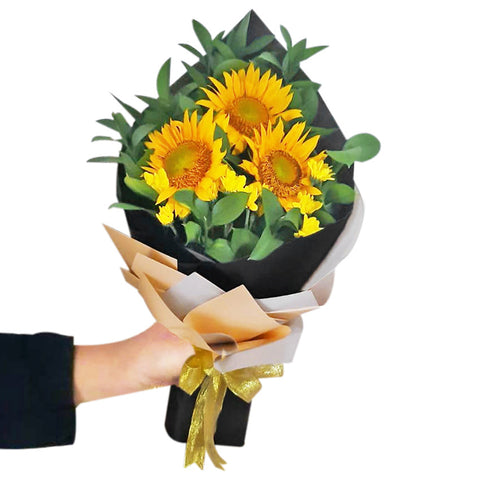 3 Sunflower In A Bouquet
