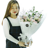 Pink Rose and Pink Lilies Bouquet