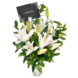 White Lilies Arrangement in Vase