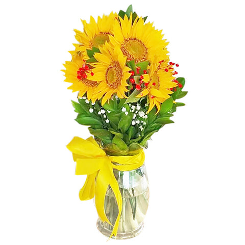 5 Sunflower in Vase