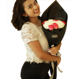 Black Pearl White Pink Small Bouquet