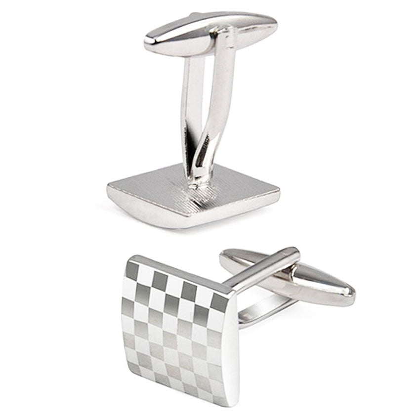 Men's Collection Classic Silver Square Cufflink