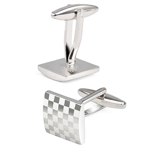 Men's Collection Classic Silver Square Cufflink