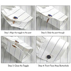 Men's Collection Classic Silver Square Cufflink