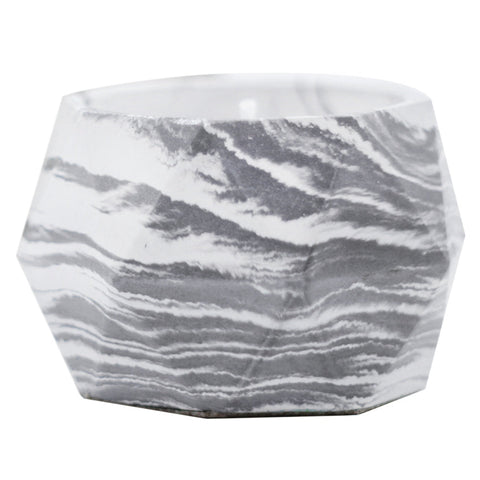 Outerbloom Candle Ocean Groove in Geometric Pot