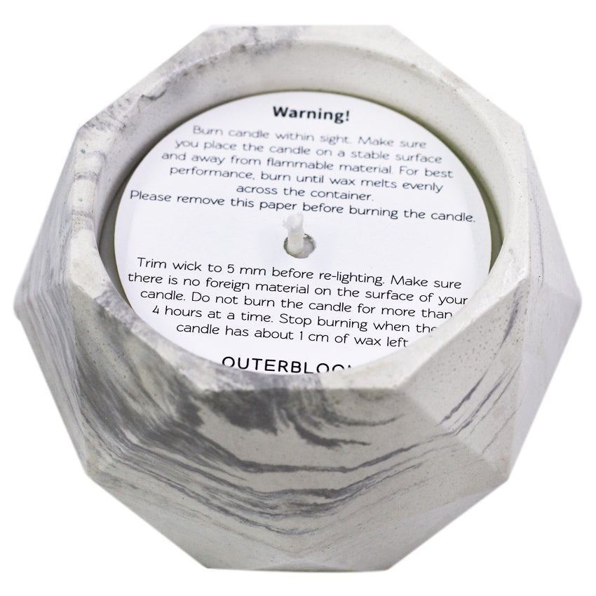 Outerbloom Candle Serene Waltz in Geometric Pot