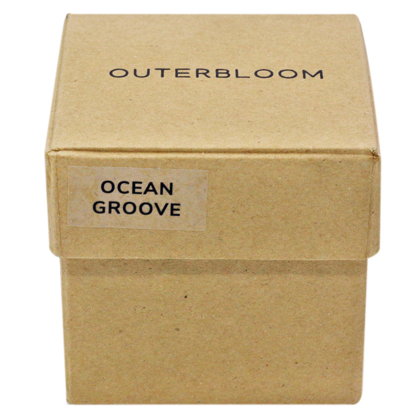 Outerbloom Candle Ocean Groove in Geometric Pot