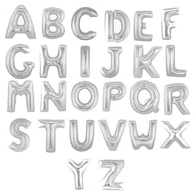 Silver Alphabet Foil Balloon A-Z