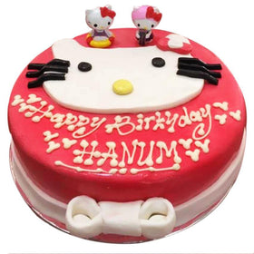 Sweet Pink Ribbon Hello Kitty Cake