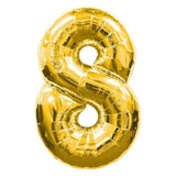 Gold Number Foil Balloon 0-9